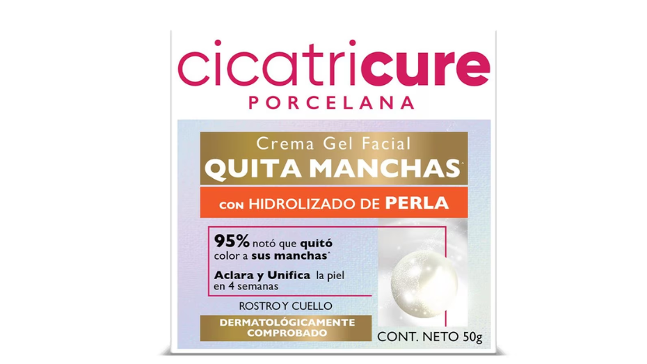 CICATRICURE PORCELANA CREMA GEL FACIAL ANTI MANCHAS X 50 GRAMOS 