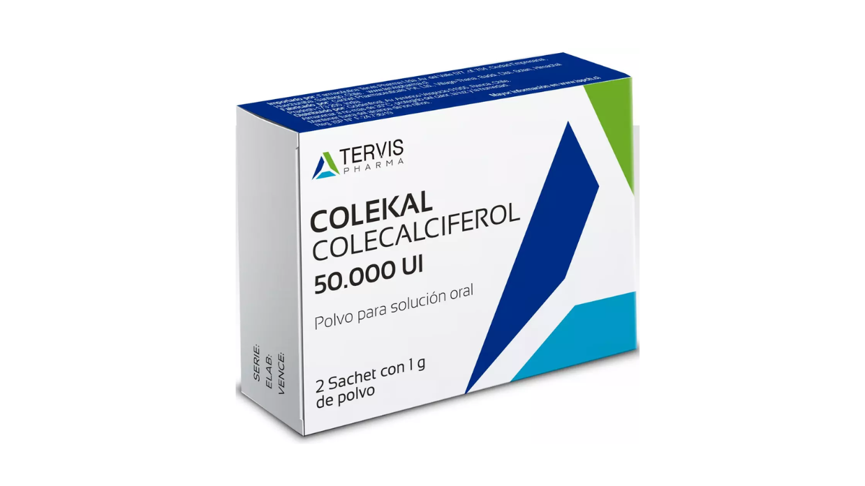 COLEKAL COLECALCIFEROL 50.000 UI POLVO PARA SOLUCION ORAL 1 GRAMO X 2 SACHET TERVIS PHARMA