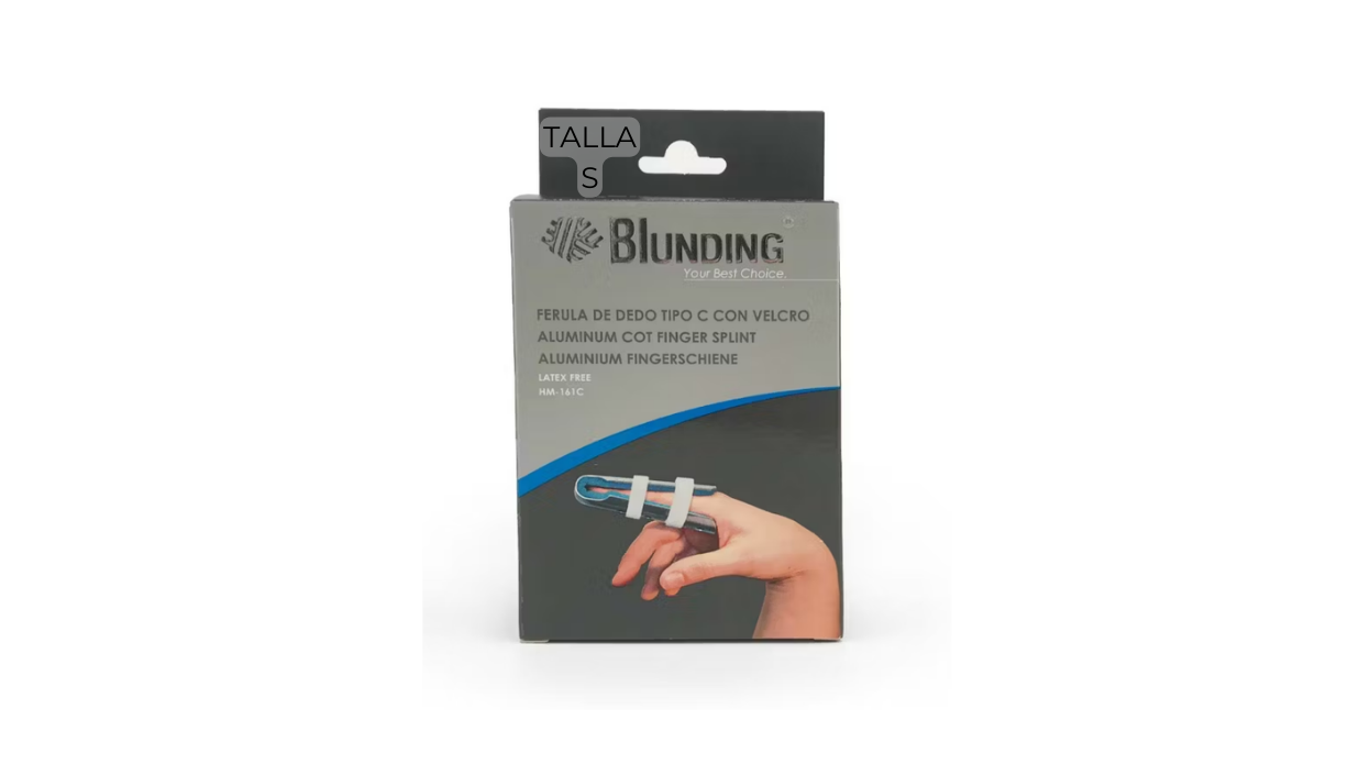 BLUNDING FERULA DE DEDO TIPO C CON VELCRO SIN LATEX TALLA S