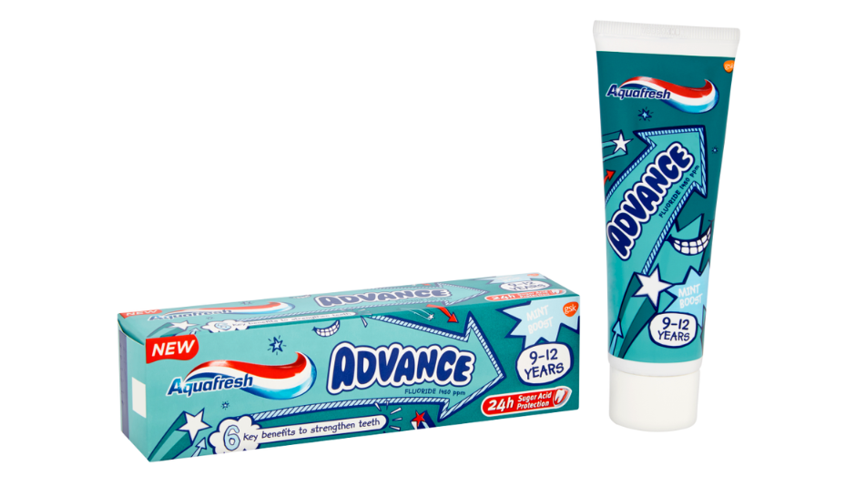 AQUAFRESH ADVANCE 9-12 AÑOS MINI BOOST X 75 ML
