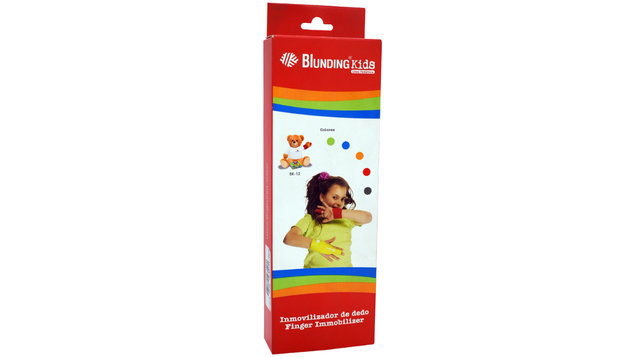 BLUNDING KIDS INMOVILIZADOR DE DEDO SIN LATEX AZUL TALLA 4-6 X 1 UNIDAD