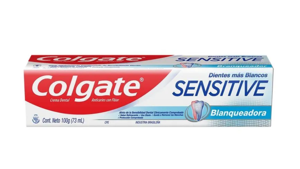 COLGATE CREMA DELTAL SENSITIVE BLANQUEADORA X 100 GRAMOS