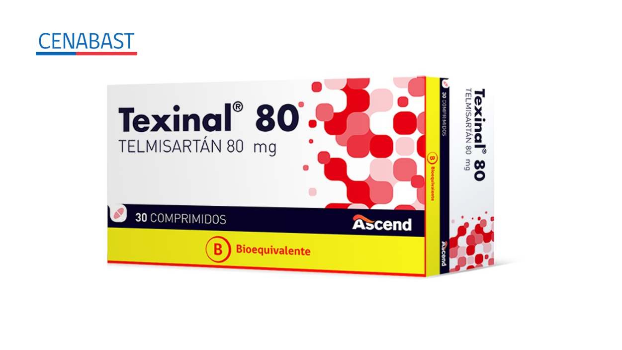 TEXINAL TELMISARTAN 80 MG X 30 COMPRIMIDOS [CENABAST]