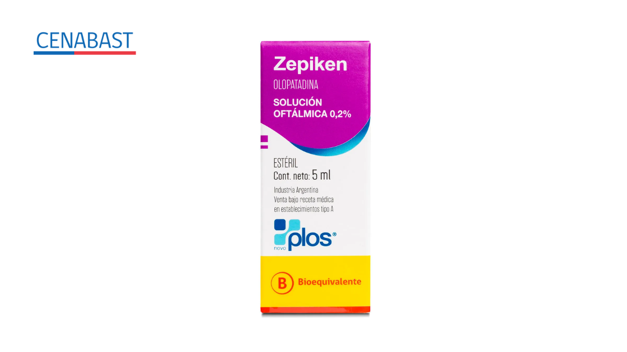 ZEPIKEN OLOPATADINA 0,2% SOLUCION OFTALMICA X 5 ML [CENABAST]
