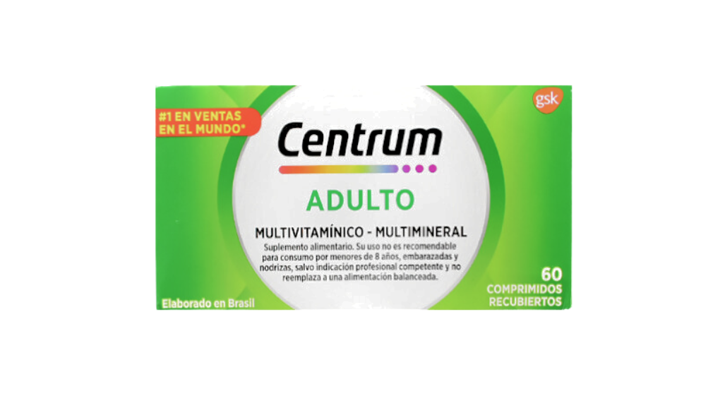 CENTRUM MULTIVITAMINICO MULTIMINERAL X 60 COMPRIMIDOS RECUBIERTOS GSK