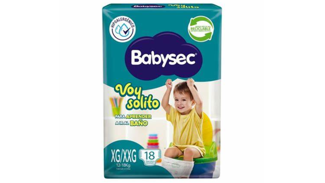 BABYSEC VOY SOLITO XG/XXG X 18 PAÑALES