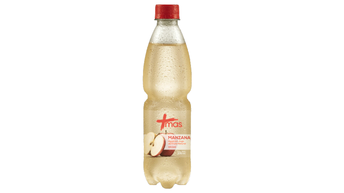 AGUA MAS SABOR MANZANA SIN GAS 0% AZUCAR AÑADIDA X 600 ML