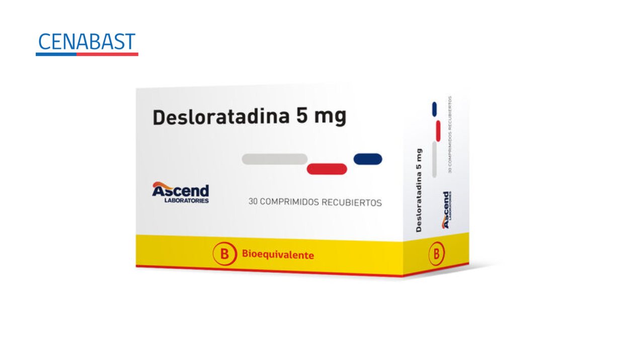 DESLORATADINA 5 MG X 30 COMPRIMIDOS RECUBIERTOS [CENABAST]