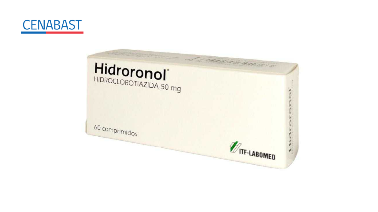 HIDRORONOL HIDROCLOROTIAZIDA 50 MG X 60 COMPRIMIDOS [CENABAST]