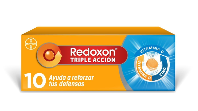 REDOXON TRIPLE ACCION SABOR NARANJA X 10 COMPRIMIDOS EFERVESCENTES BAYER