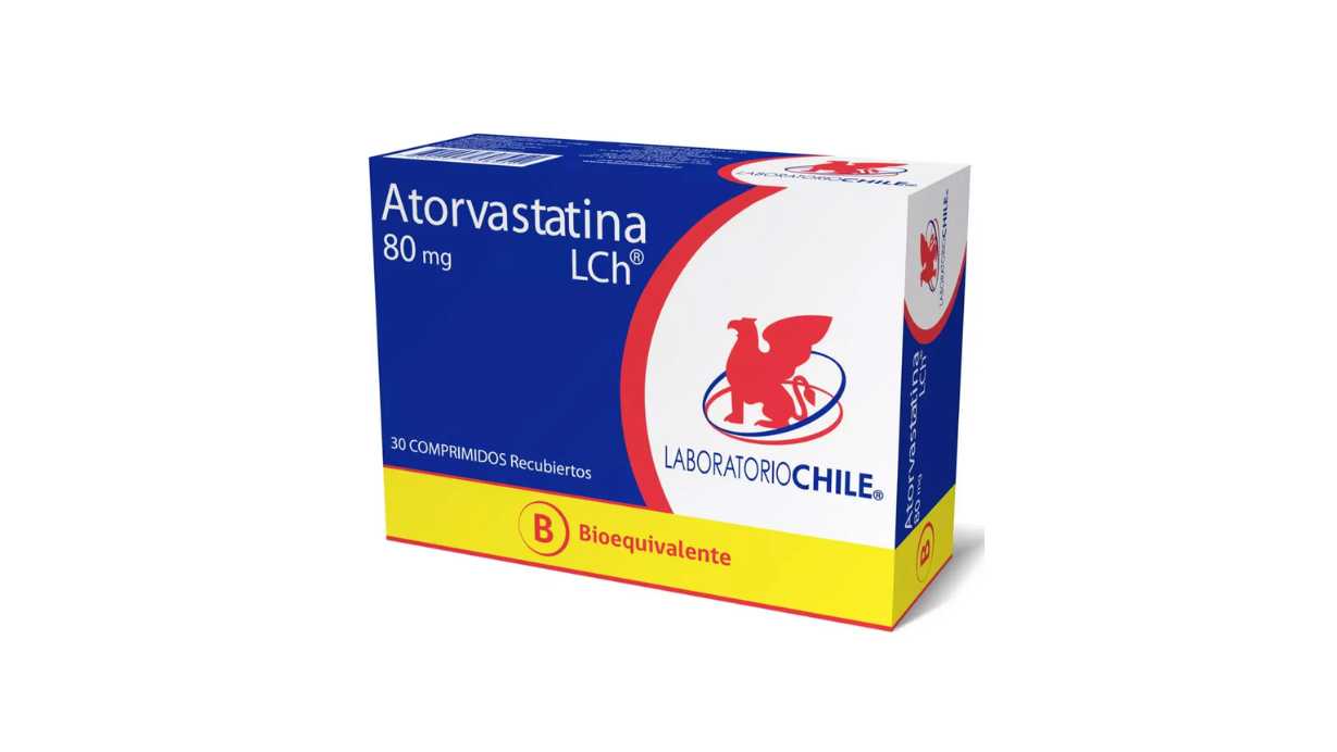 ATORVASTATINA 80 MG X 30 COMPRIMIDOS RECUBIERTOS LABORATORIO CHILE
