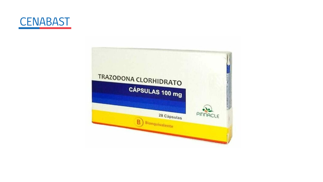 TRAZODONA CLORHIDRATO 100 MG X 28 CAPSULAS [CENABAST] PINNACLE