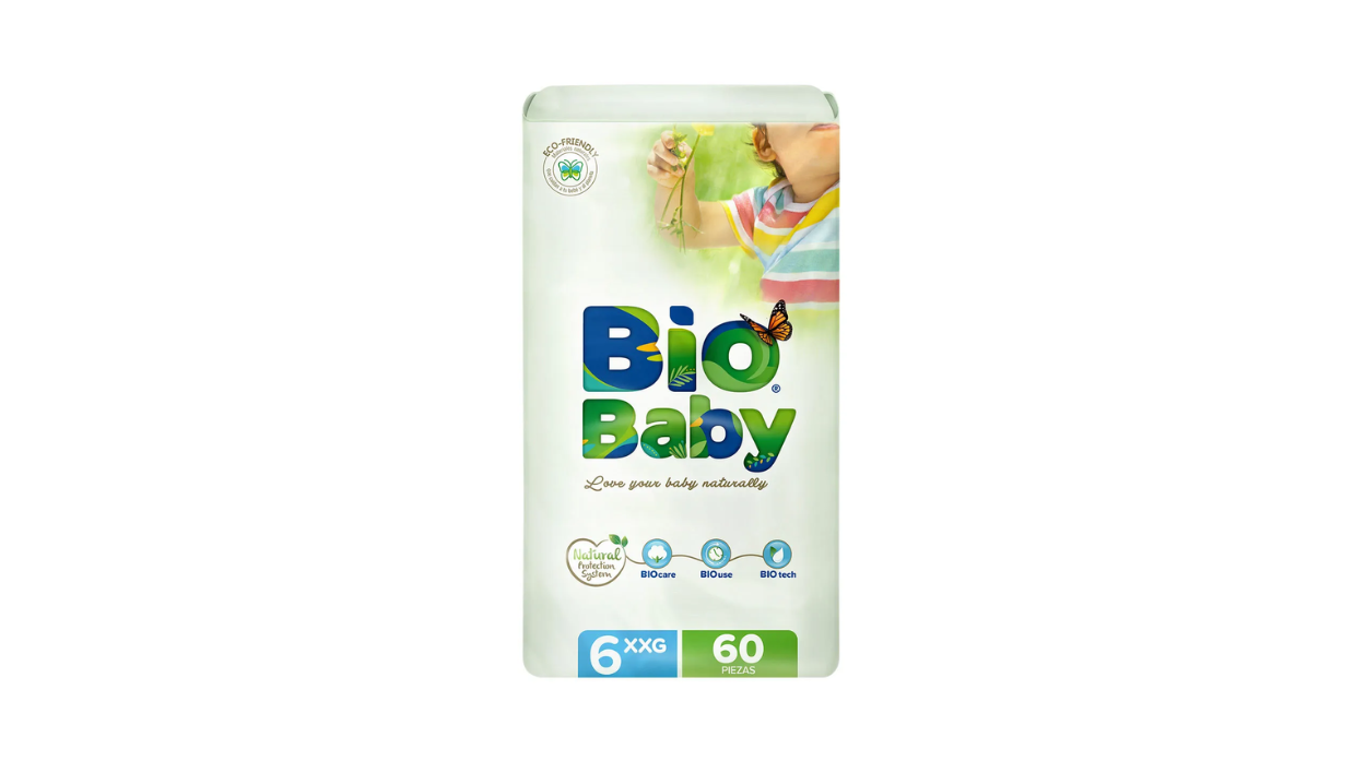BIOBABY ECOFRIENDLY TALLA 6 XXG 13 - 16 KG X 60 UNIDADES