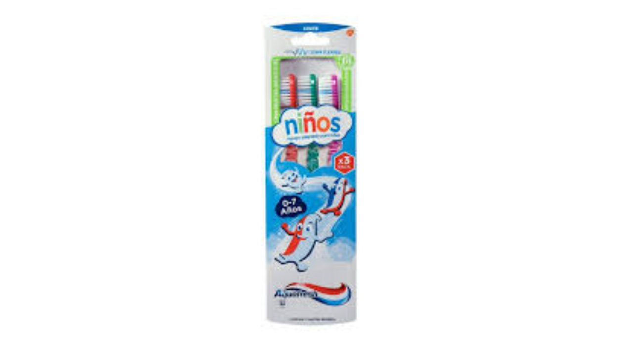 AQUAFRESH NIÑOS CEPILLO DENTAL SUAVE X 3