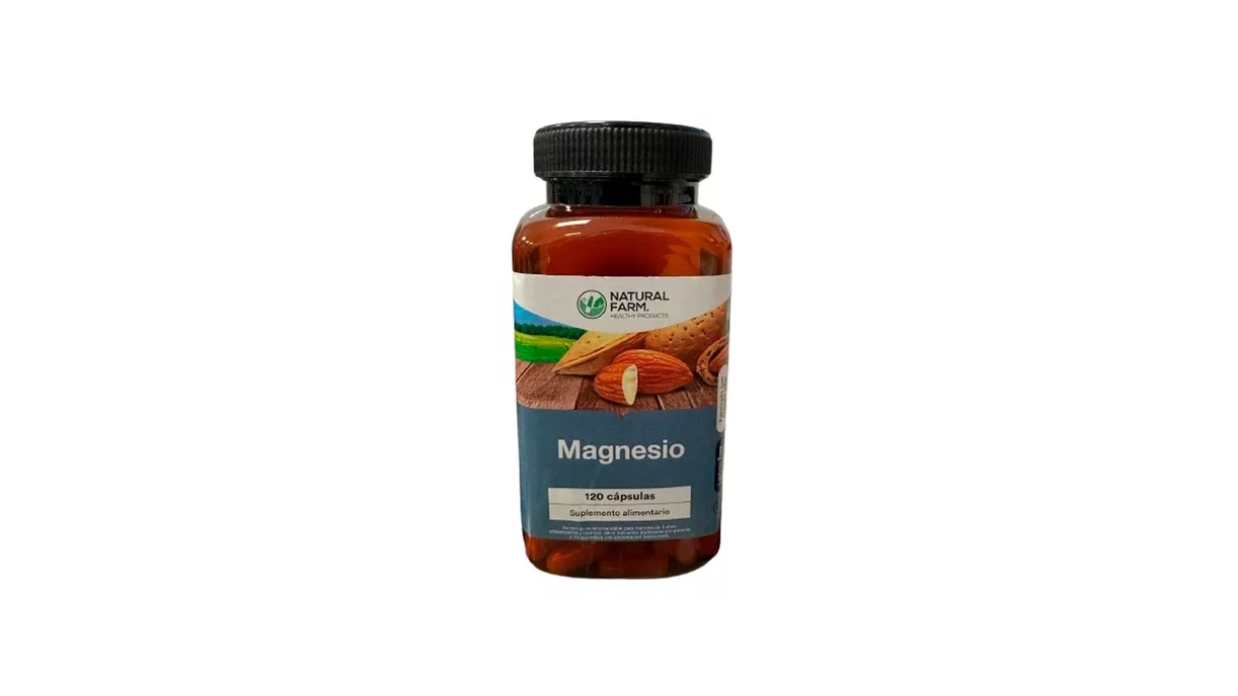 MAGNESIO SUPLEMENTO ALIMENTARIO X 120 CAPSULAS NATURAL FARM
