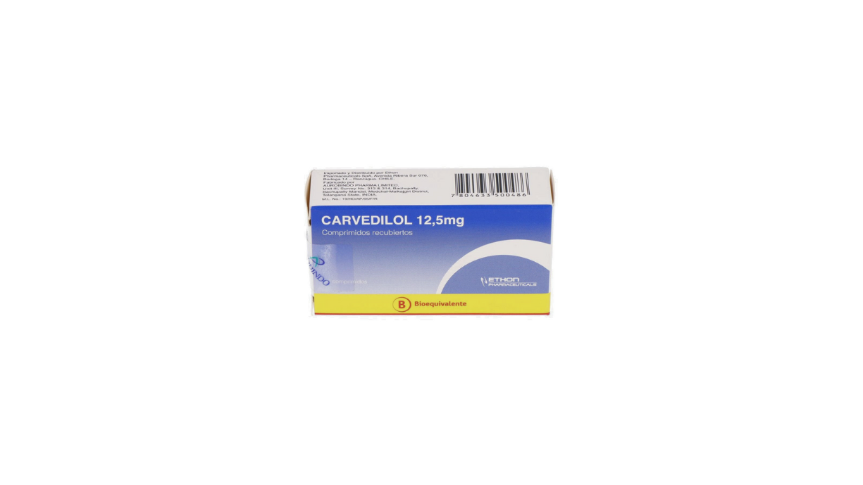CARVEDILOL 12,5 MG X 30 COMPRIMIDOS RECUBIERTOS ETHON