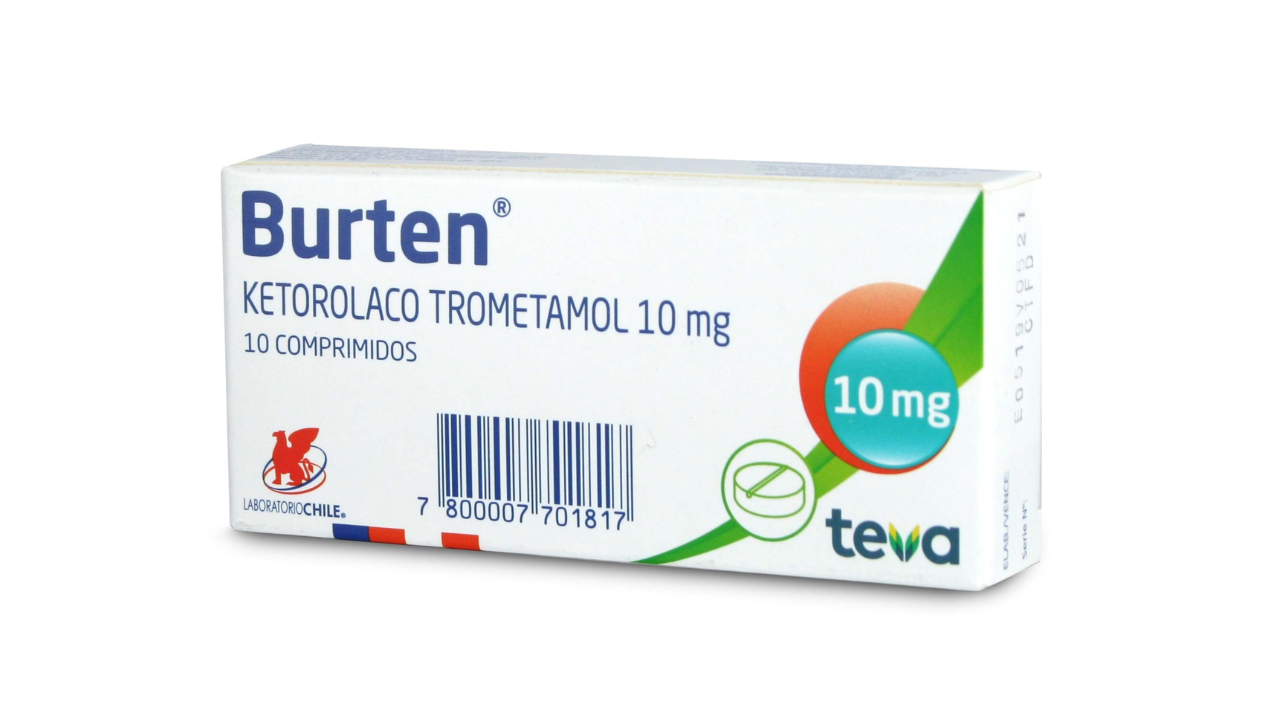 BURTEN KETOROLACO  TROMETAMOL 10 MG X 10 COMPRIMIDOS SUBLINGUALES 