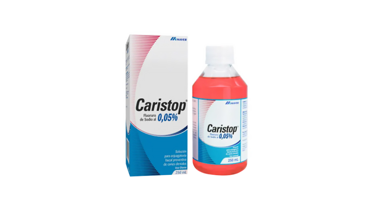 CARISTOP FLUORURO DE SODIO 0,05%  X 250 ML SOLUCION PARA ENJUAGATORIO BUCAL MAVER