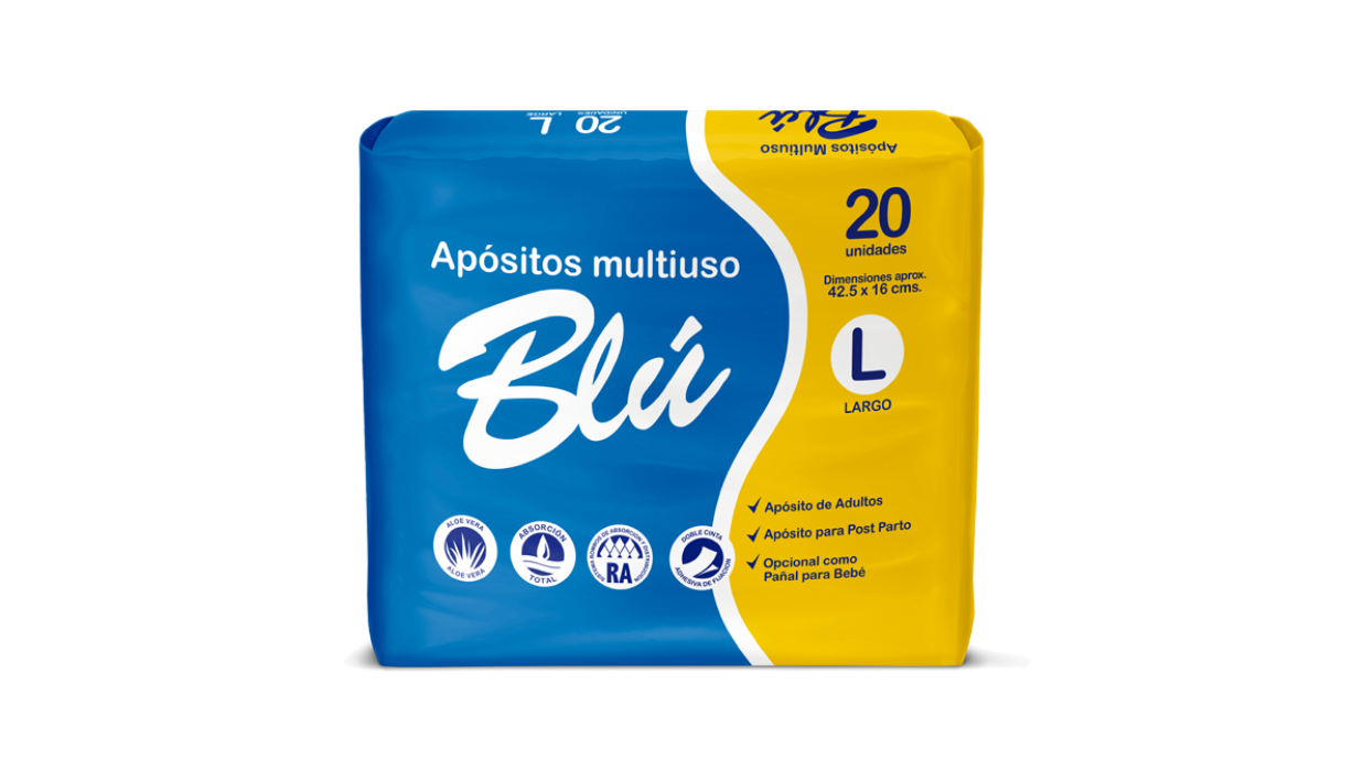 BLU APOSITO MULTIUSO ALOE VERA DOBLE CINTA ADHESIVA LARGO 42,5 X 16 CM X 20 UNIDADES
