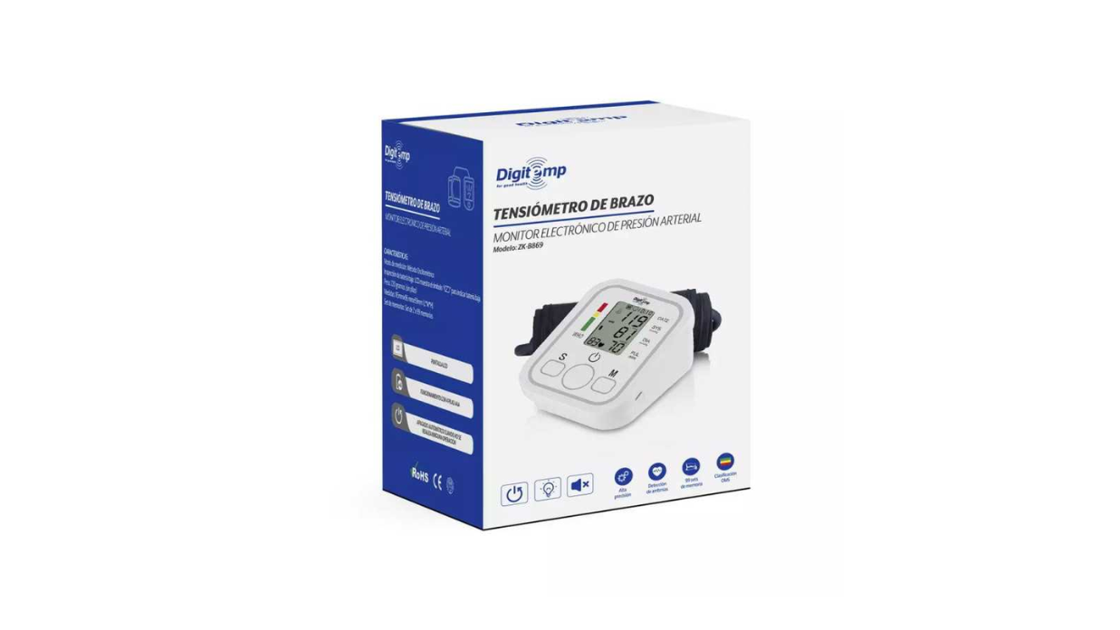 TENSIOMETRO DE BRAZO MONITOR ELECTRONICO DE PRESION ARTERIAL DIGITEMP