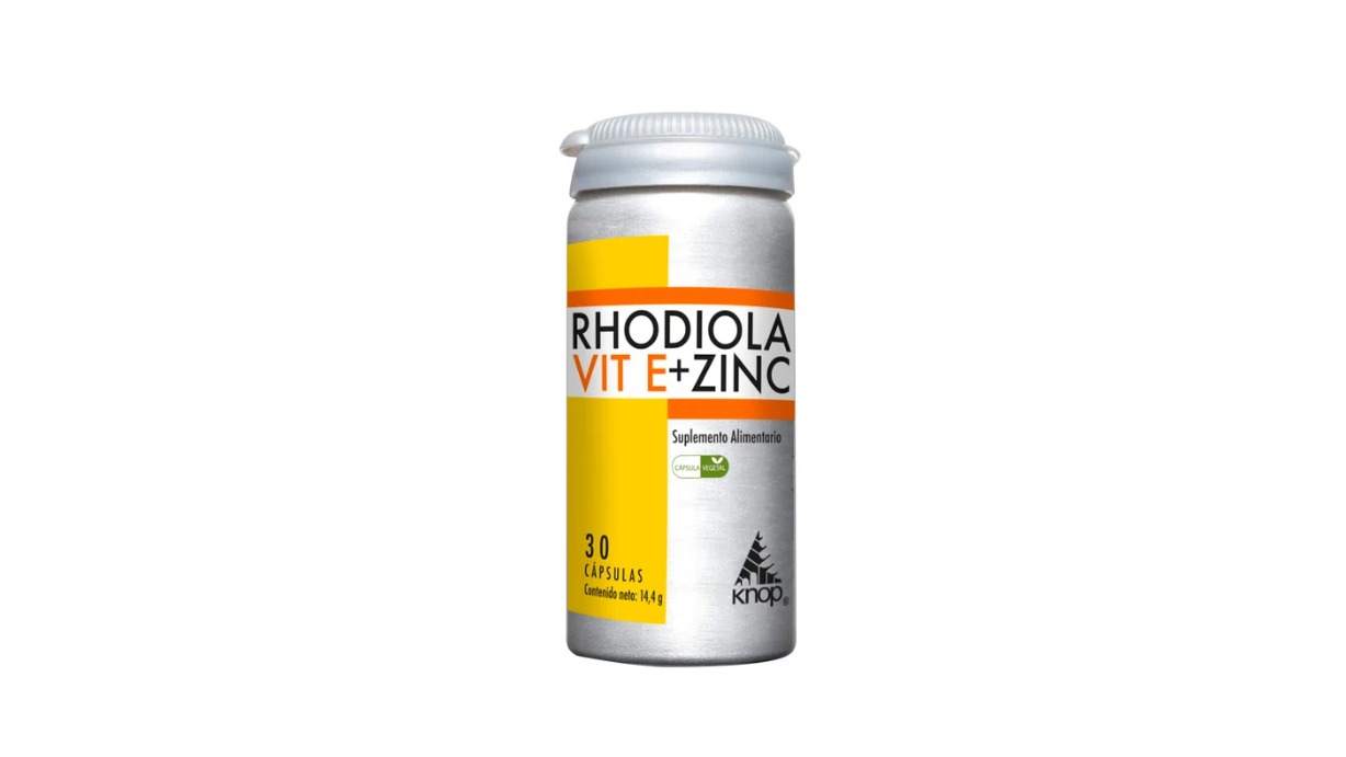 RHODIOLA VITAMINA E + ZINC SUPLEMENTO ALIMENTARIO KNOP X 30 CAPSULAS