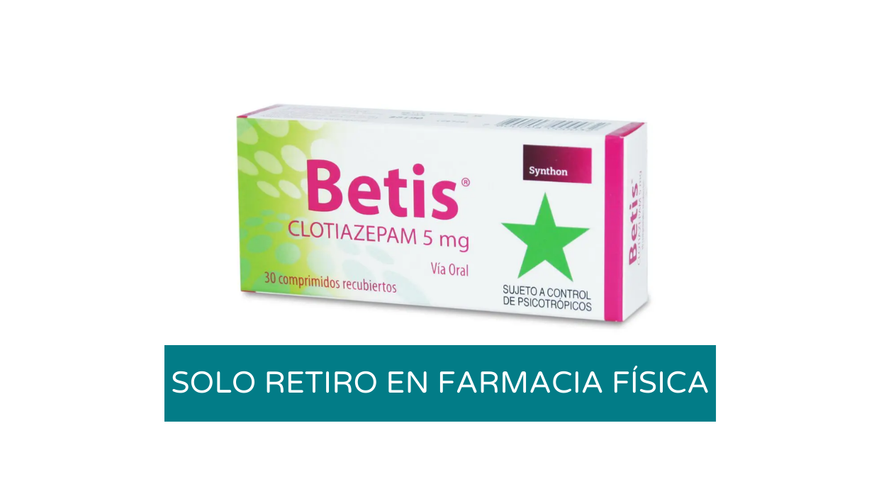 BETIS CLOTIAZEPAM 5 MG X 30 COMPRIMIDOS RECUBIERTOS