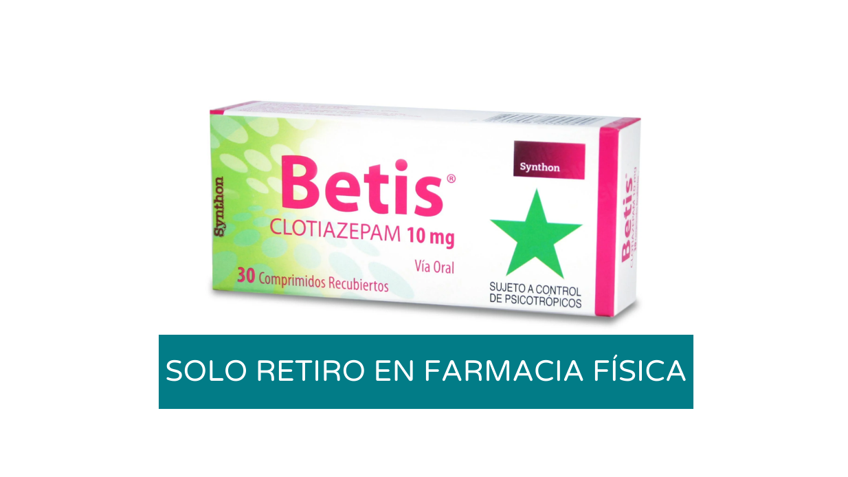 BETIS CLOTIAZEPAM 10 MG X 30 COMPRIMIDOS RECUBIERTOS