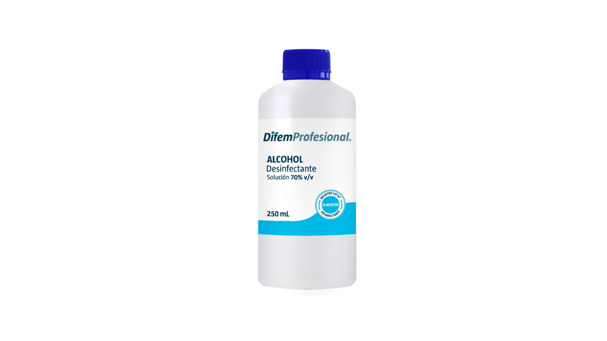 DIFEM ALCOHOL DESINFECTANTE SOLUCION 70% X 250 ML