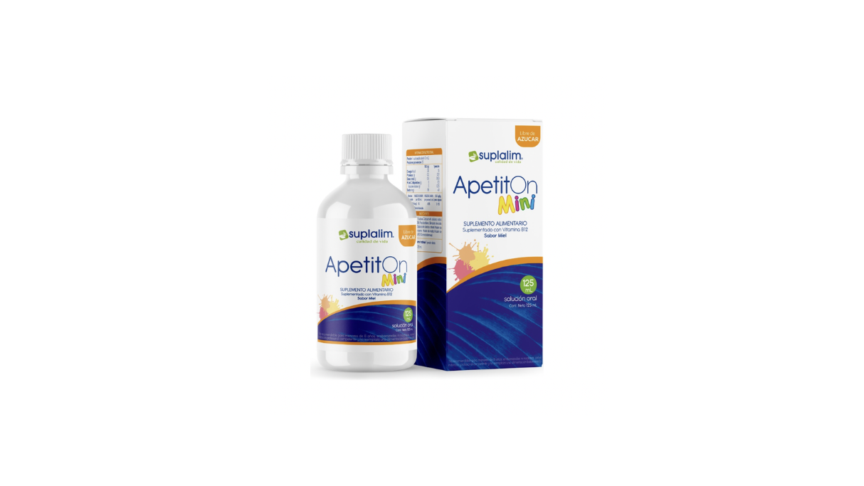 APETITON MINI SUPLEMENTO ALIMENTARIO SIN AZUCAR SABOR MIEL SOLUCION ORAL X 125 ML SUPLALIM