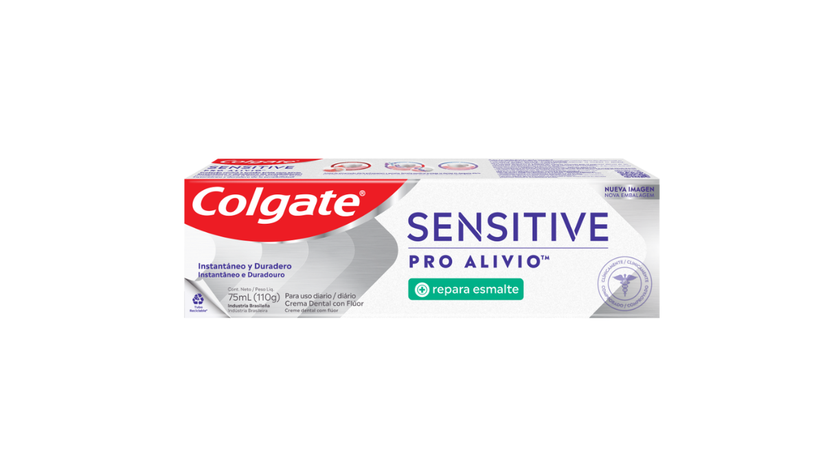 COLGATE SENSITIVE PRO ALIVIO PASTA DENTAL REPARA ESMALTE X 110 GRAMOS