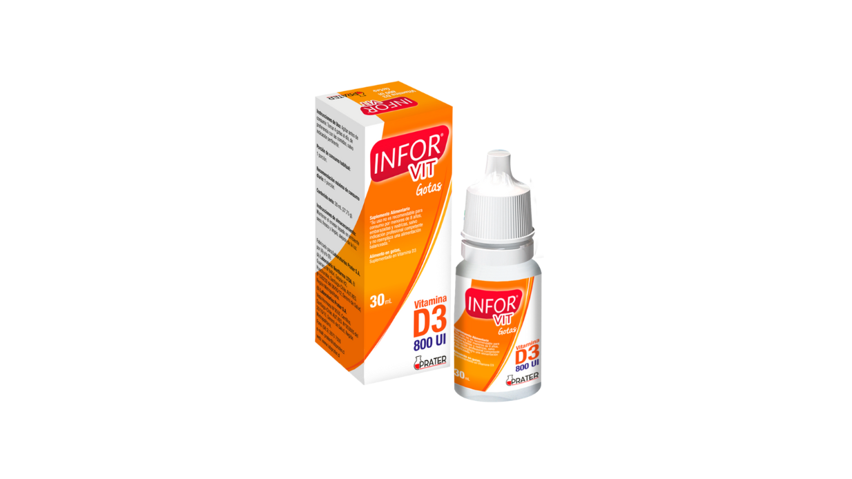 INFOR VIT VITAMINA D 800 UI SOLUCION PARA GOTAS ORALES X 30 ML PRATER