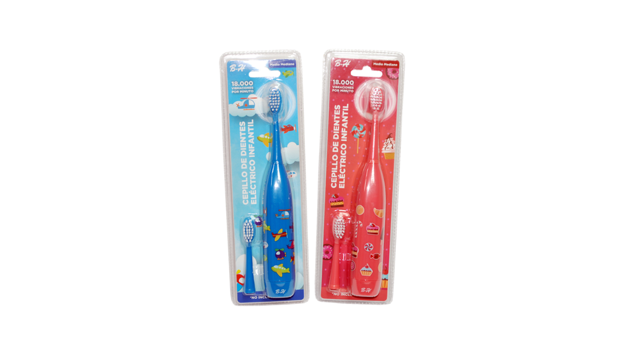 BEST HOUSE CEPILLO DE DIENTES ELECTRICO A PILAS INFANTIL MEDIO 18000 VIBRACIONES