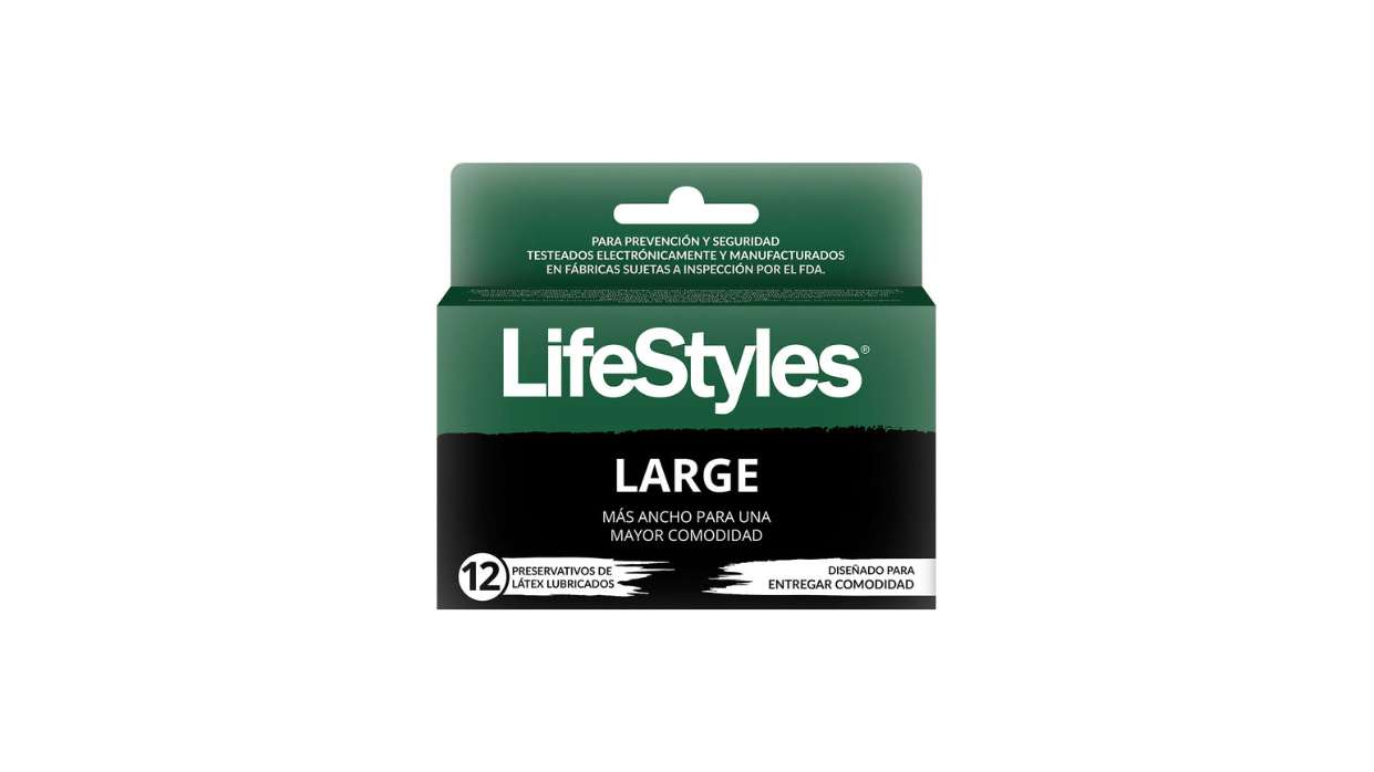 PRESERVATIVOS LIFESTYLES LARGE ANCHO CONDONES X 12 UNIDADES