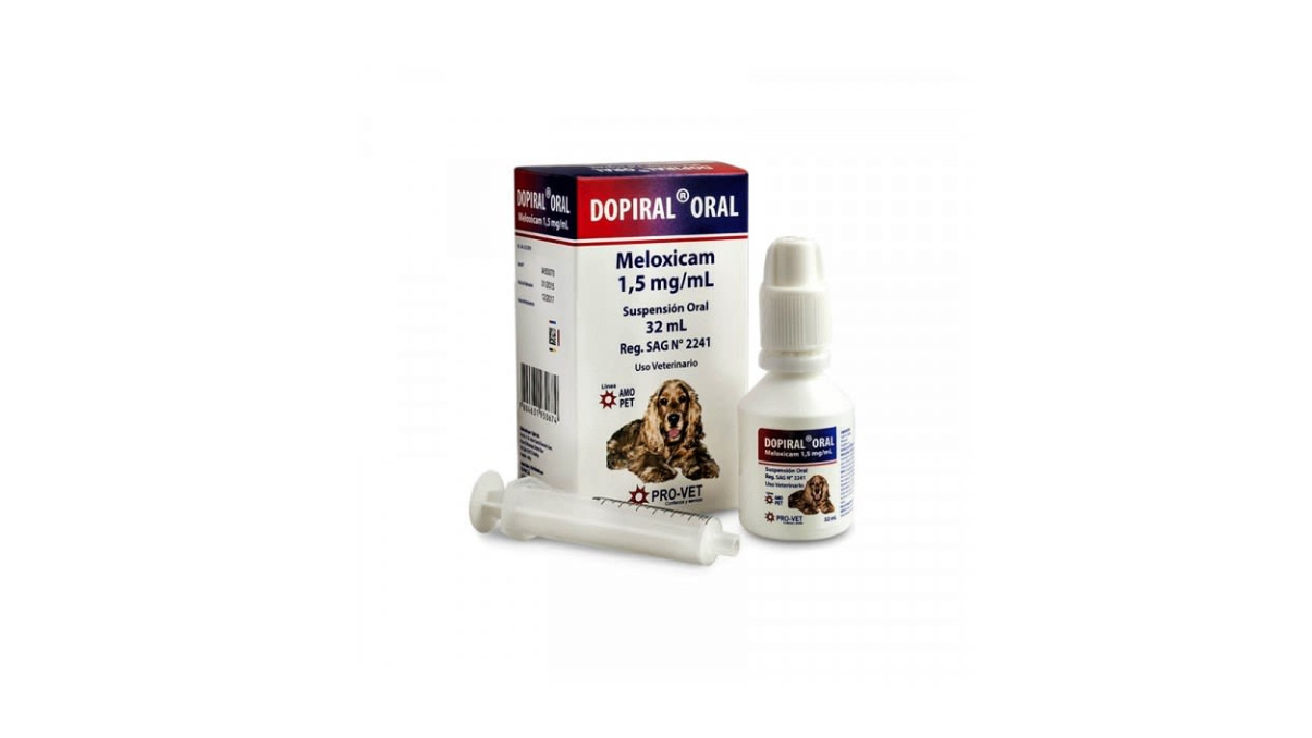 DOPIRAL ORAL MELOXICAM 1,5 MG/ML SUSPENSION ORAL VETERINARIO X 32 ML