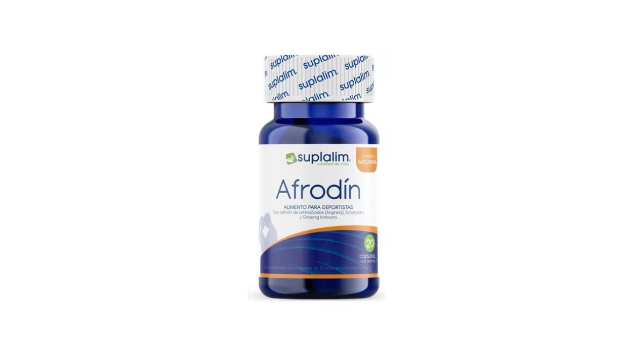 AFRODIN ARGININA SCHIZANDRA CARDAMOMO SUPLEMENTO ALIMENTARIO X 20 CAPSULAS SUPLALIM