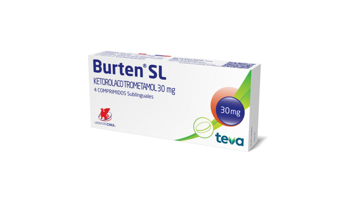 BURTEN SL KETOROLACO TROMETAMOL 30 MG X 4 COMPRIMIDOS SUBLINGUALES