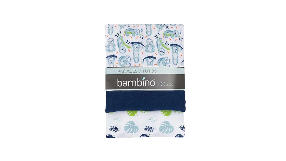 BAMBINO CREATIONS TUTOS PAÑALES DE TELA CELESTE X 3 UNIDADES