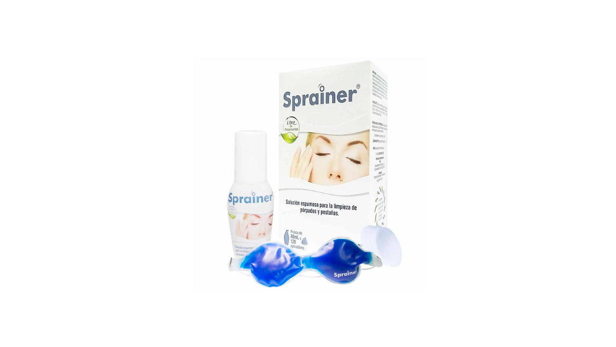 SPRAINER SOLUCION ESPUMOSA LIMPIEZA PARPADOS Y PESTAÑAS ARBOL DE TE 120 APLICADORES X 80 ML