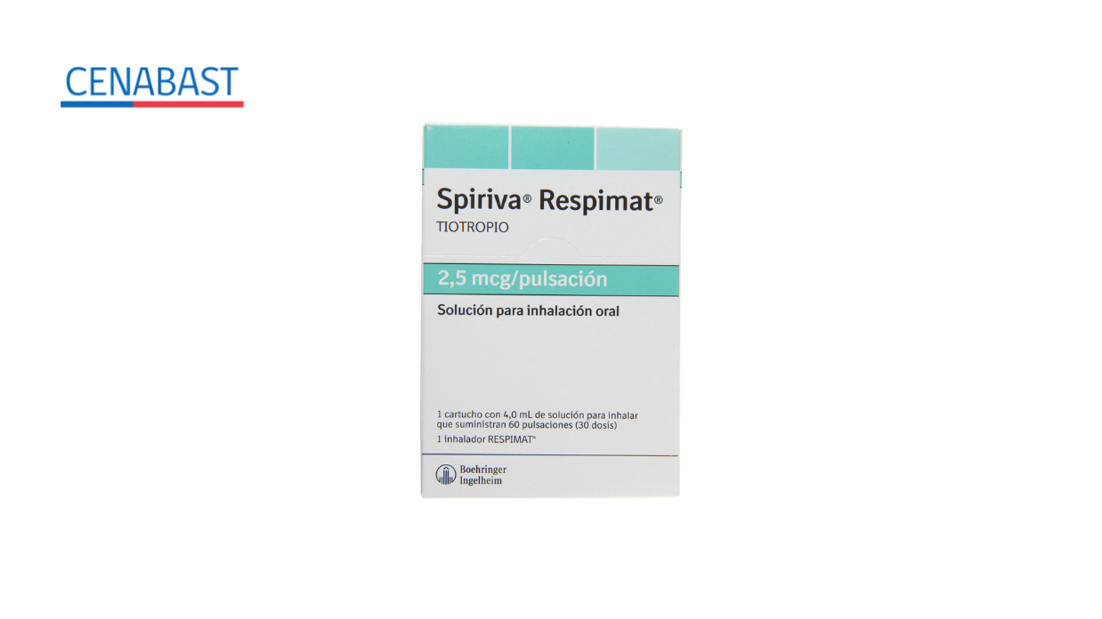 SPIRIVA RESPIMAT TIOTROPIO 2,5 MCG/PULSACION SOLUCION PARA INHALACION ORAL X 30 DOSIS [CENABAST]
