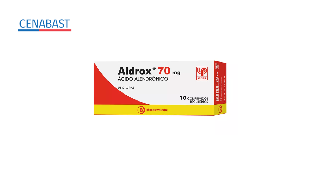 ALDROX ACIDO ALENDRONICO 70 MG X 10 COMPRIMIDOS RECUBIERTOS [CENABAST]