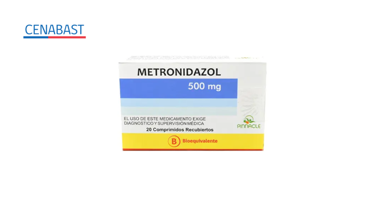 METRONIDAZOL 500 MG X 20 COMPRIMIDOS RECUBIERTOS [CENABAST]