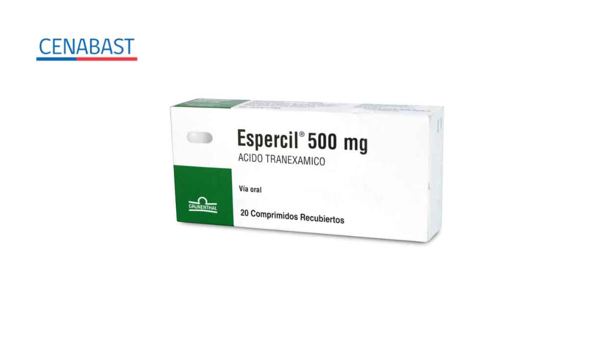 ESPERCIL ACIDO TRANEXAMICO 500 MG X 20 COMPRIMIDOS RECUBIERTOS [CENABAST]