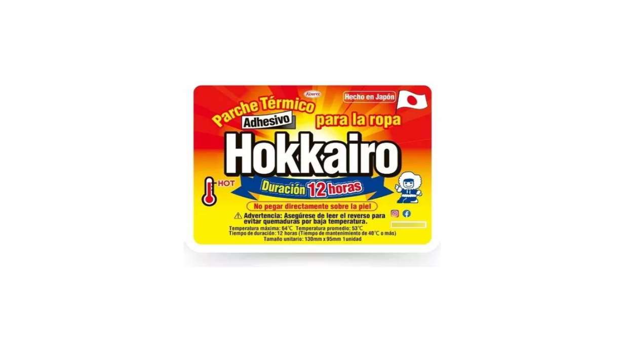 HOKKAIRO PARCHE TERMICO PARA LA ROPA ADHESIVO HOT 12 HORAS UNIDAD