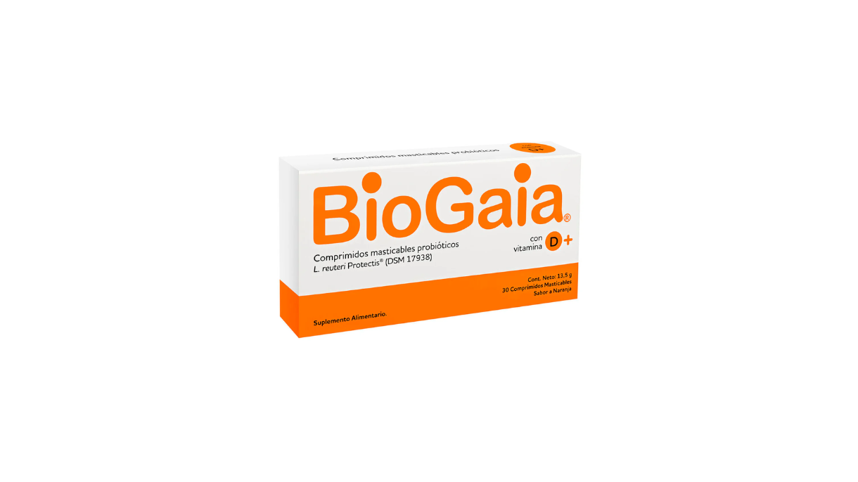 BIOGAIA CON VITAMINA D PROBIOTICO L REUTERI PROTECTIS X 30 COMPRIMIDOS MASTICABLES ABBOTT