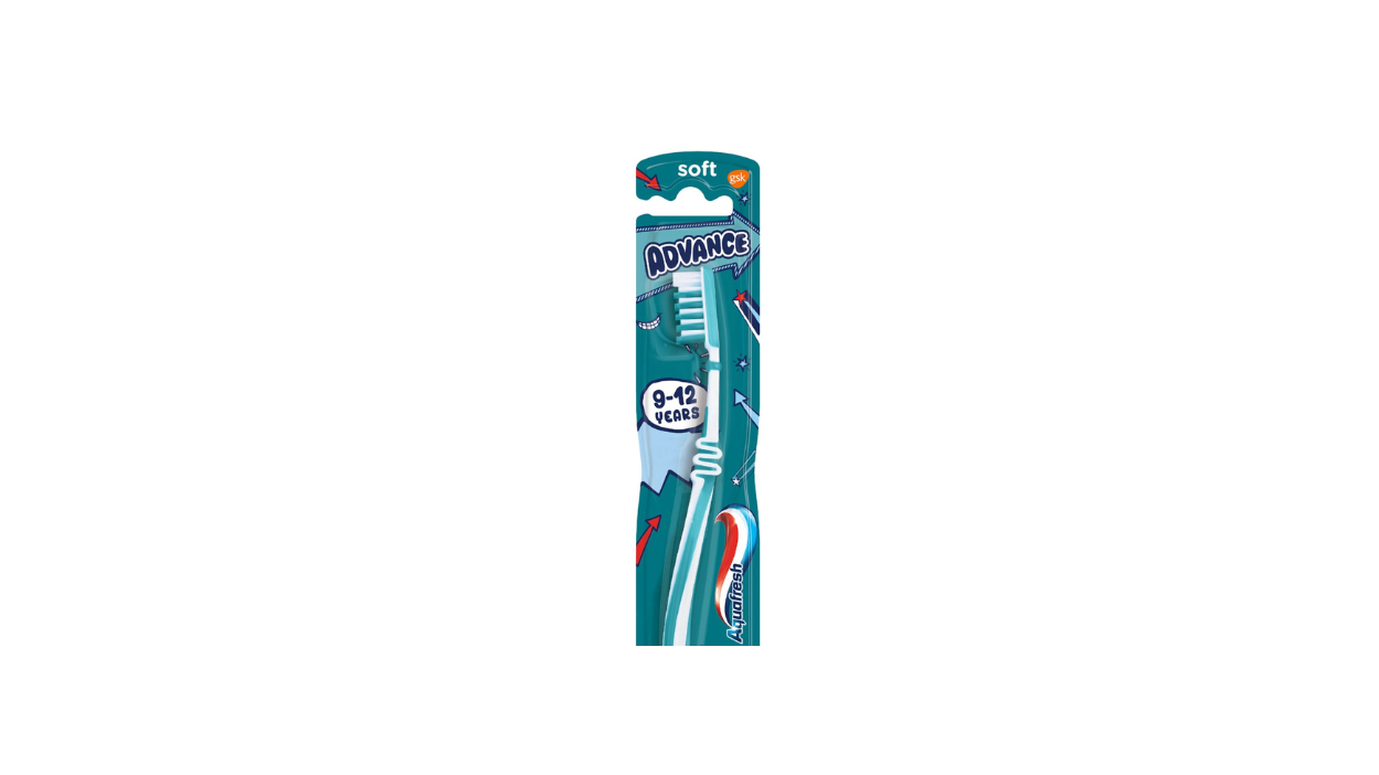 AQUAFRESH CEPILLO DENTAL ADVANCE 9 - 12 AÑOS SUAVE FLEXIBLE