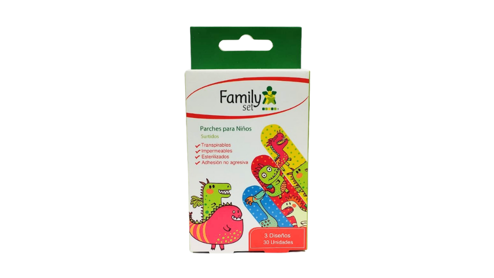 PARCHES PARA NIÑOS SURTIDOS X 30 UNIDADES FAMILY SET