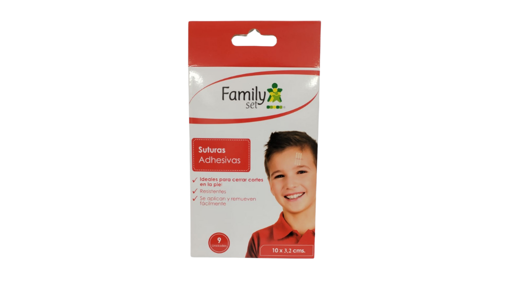 SUTURAS ADHESIVAS 10 X 3,2CMS X 9 UNIDADES FAMILY SET