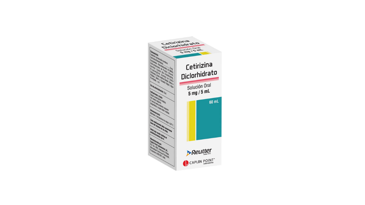 CETIRIZINA DICLORHIDRATO 5 MG / 5 ML SOLUCION ORAL X 60 ML REUTTER