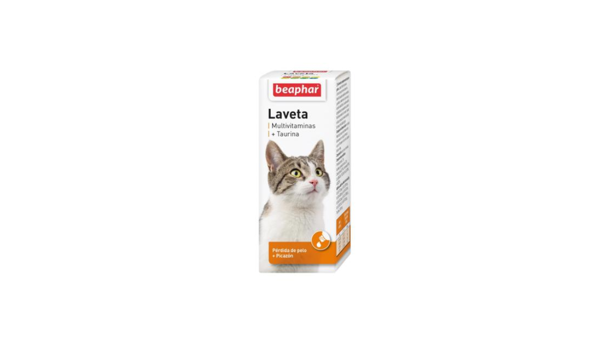 LAVETA MULTIVITAMINAS + TAURINA GATOS PERDIDA DE PELO SOLUCION EN GOTAS ORALES X 50 ML BEAPHAR