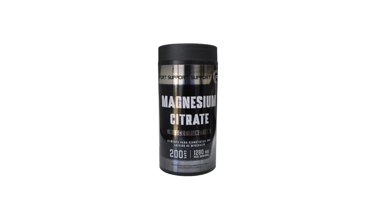 CITRATO DE MAGNESIO 1280 MG POR PORCION MUSCLE FUNCTION X 200 CAPSULAS FNL